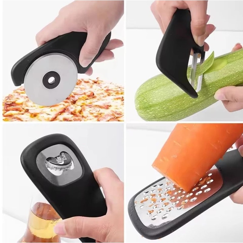 Kitchen Gadget Set Peeler Grater Bottle Opener Compact Tools Kit For Effortless Meal Prep 1