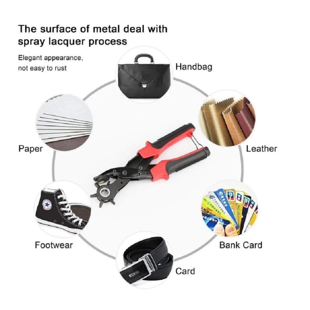 Heavy Duty Leather Hole Punch Pliers For Belts Straps 0