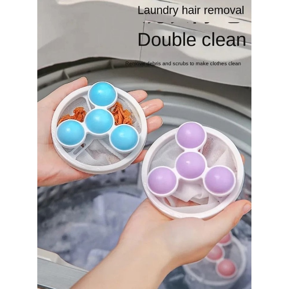 Laundry Lint Catcher Mesh Bags Pet Hair Remover Reusable Washer Floaters For Clean Clothes 6