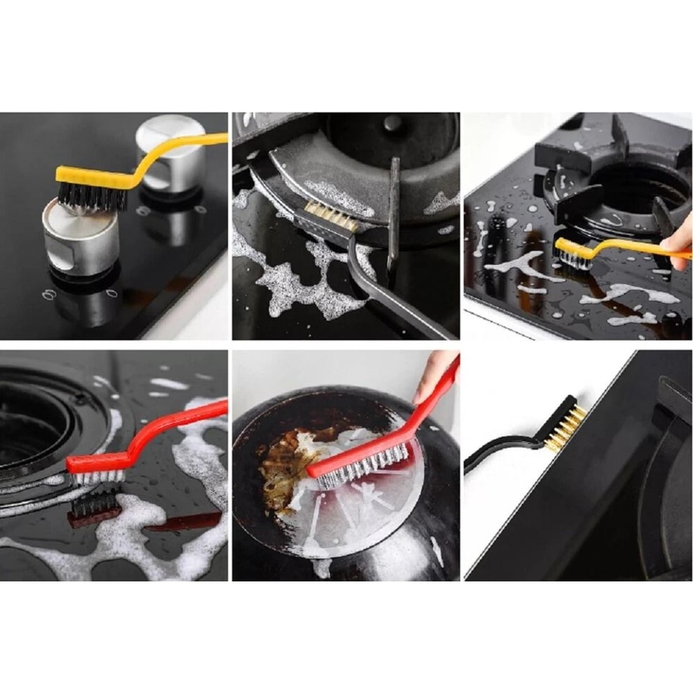Gas Stove Cleaning Brushes Heavy Duty Kitchen Scrub Wire Scrubber For Grease Rust Burnt On Residue 3