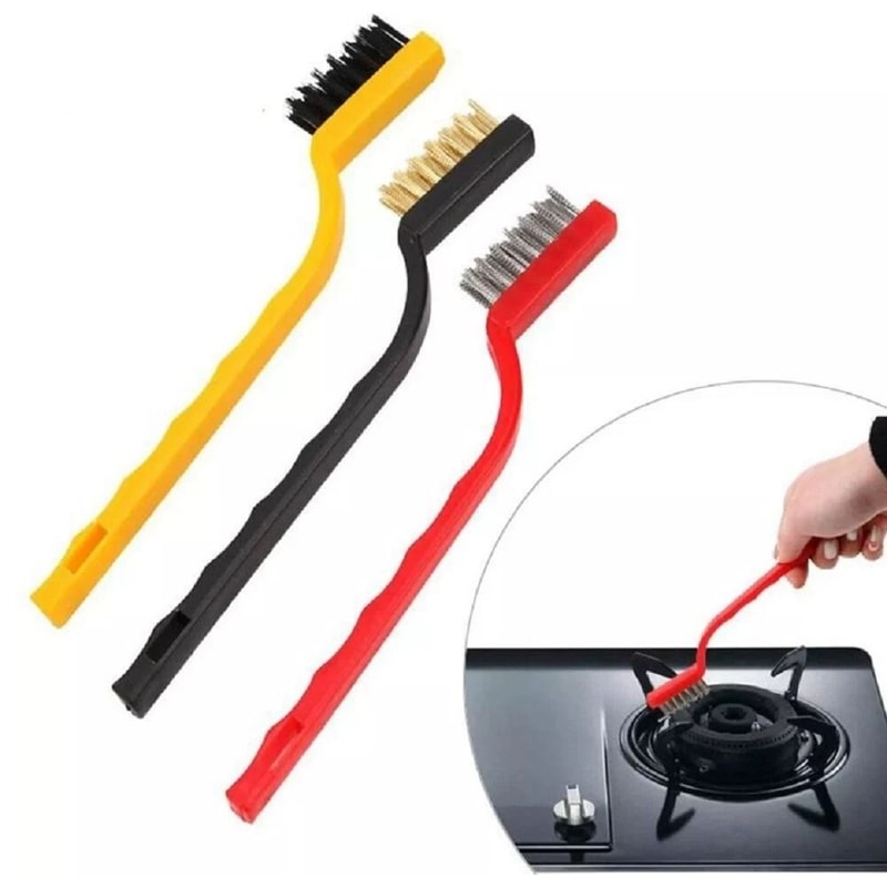 Gas Stove Cleaning Brushes Heavy Duty Kitchen Scrub Wire Scrubber For Grease Rust Burnt On Residue 0