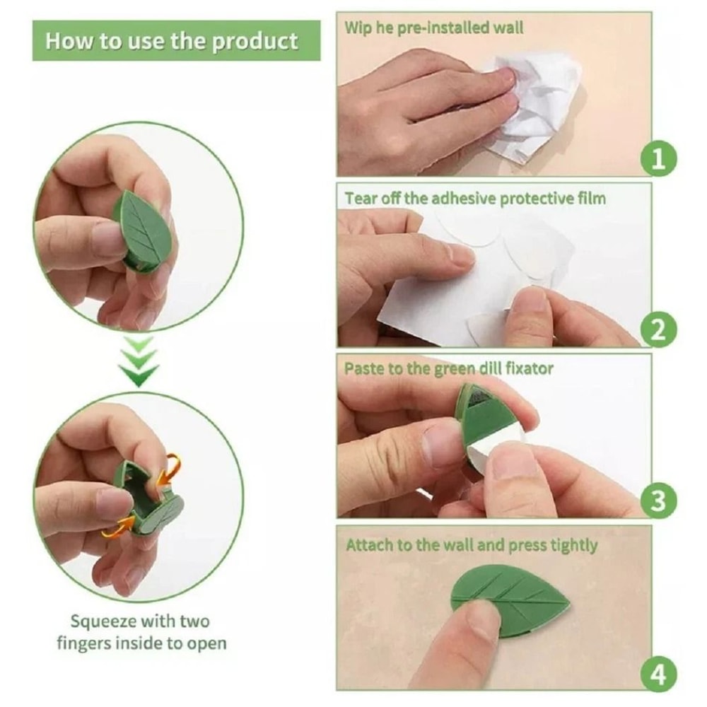 Self Adhesive Plant Clips For Wall Vine Support Ideal For Climbing Plants And Indoor Decor 4