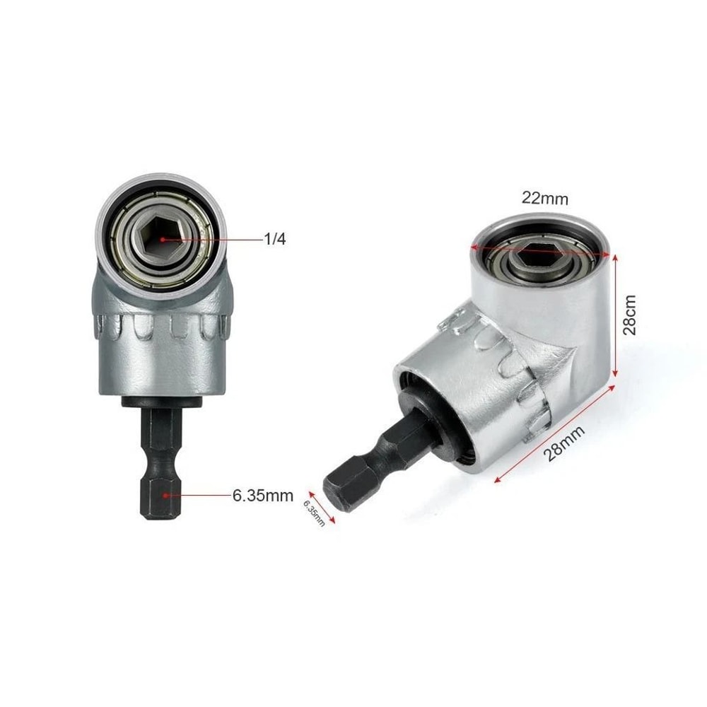 Right Angle Drill Bit Extension Hex Screwdriver Adapter 3