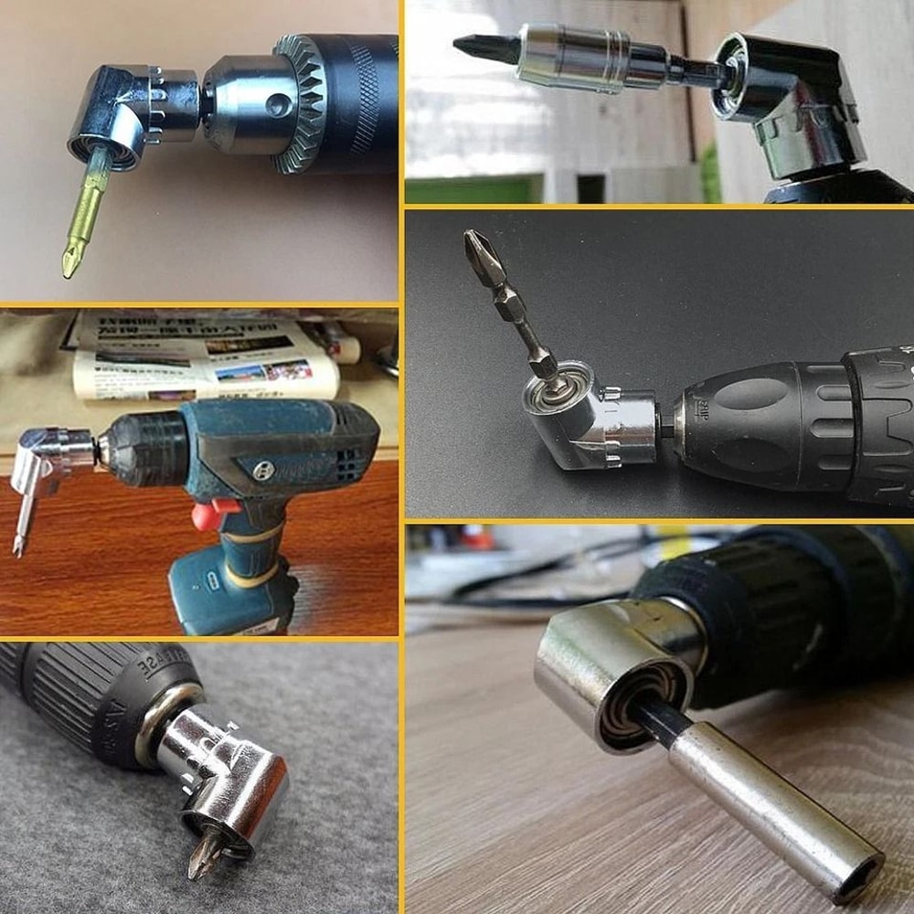 Right Angle Drill Bit Extension Hex Screwdriver Adapter 5