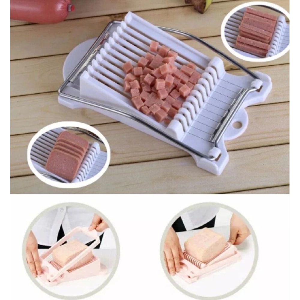 Sosanping Stainless Steel Multipurpose Kitchen Cutter Perfect Luncheon Meat Egg Slicer 1