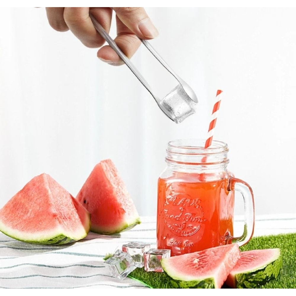 Stainless Steel Mini Tongs For Sugar Cubes Ice And Coffee Bar Use 3