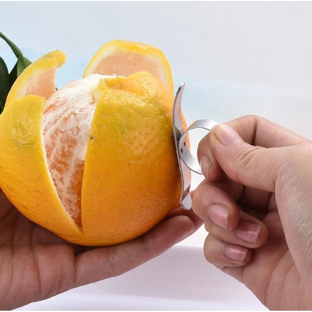 Stainless Steel Citrus Peeler Set EasytoUse Orange Lemon Fruit Peeling Tools 2