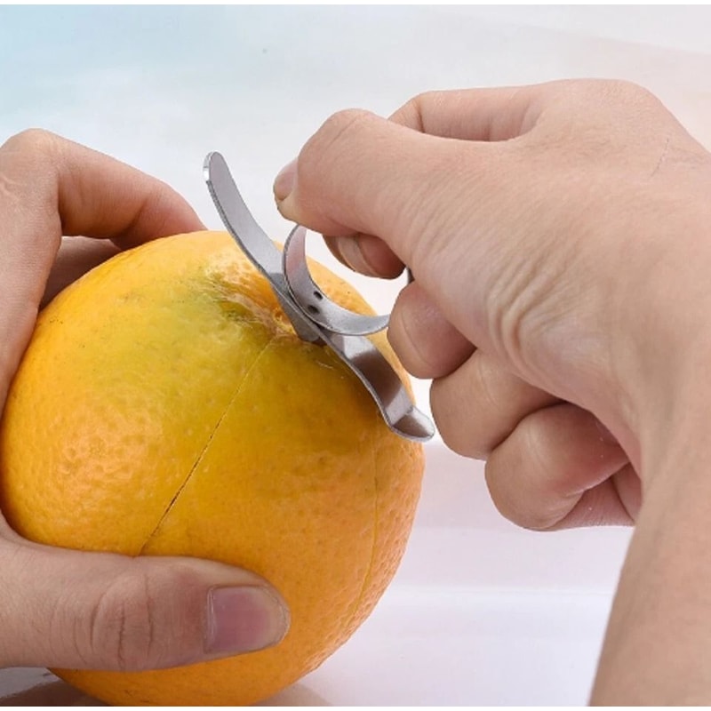Stainless Steel Citrus Peeler Set EasytoUse Orange Lemon Fruit Peeling Tools 3