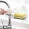 Kitchen Sink Organizer Rack Drain Sponge Holder Soap Dish Cloth Storage Stainless Steel 5