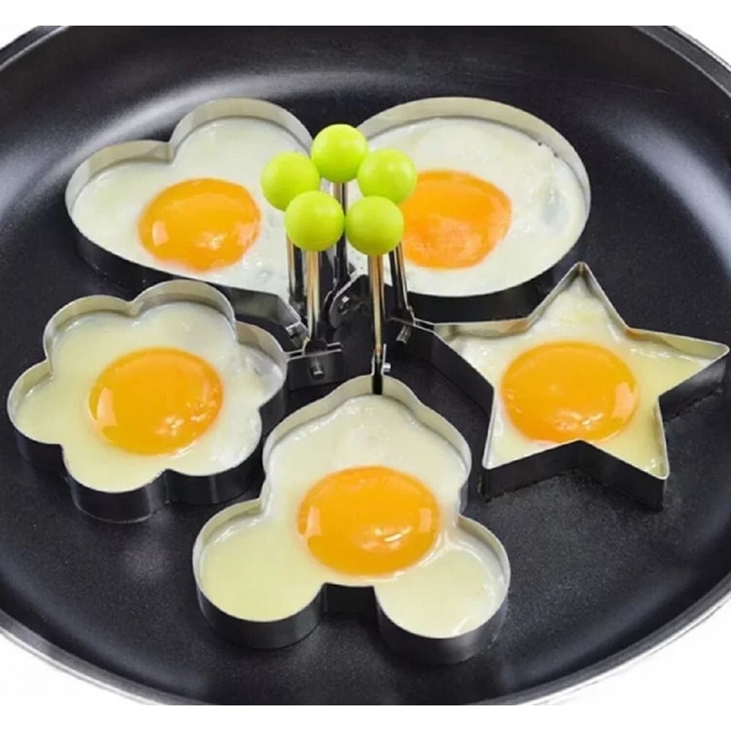 Nonstick Stainless Steel Pancake Egg Rings Set Ideal For Perfect Breakfasts 2