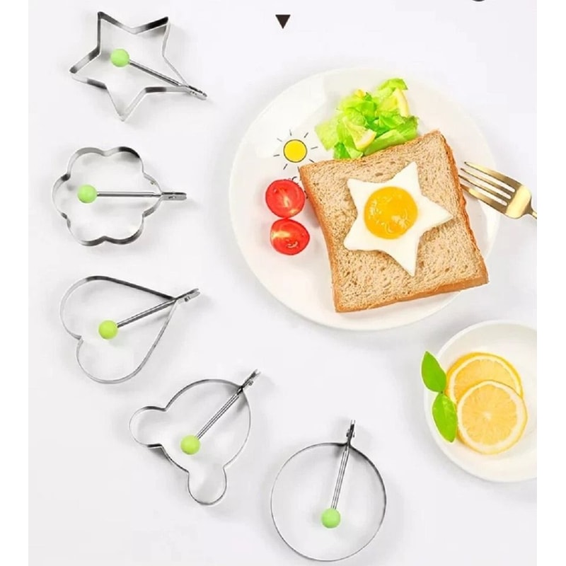 Nonstick Stainless Steel Pancake Egg Rings Set Ideal For Perfect Breakfasts 6