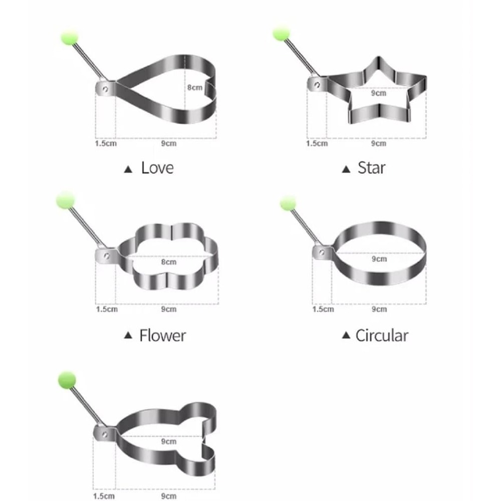 Nonstick Stainless Steel Pancake Egg Rings Set Ideal For Perfect Breakfasts 7