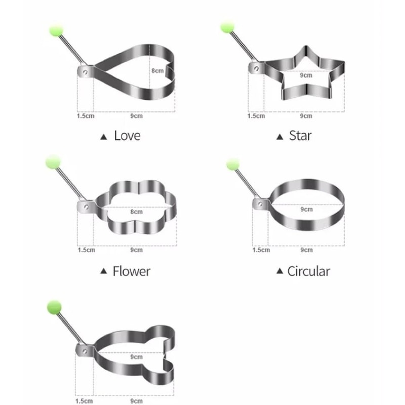 Nonstick Stainless Steel Pancake Egg Rings Set Ideal For Perfect Breakfasts 7