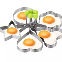 nonstick stainless steel pancake & egg rings set ideal for perfect breakfasts