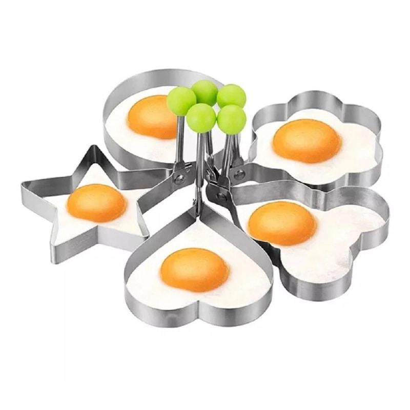 Nonstick Stainless Steel Pancake Egg Rings Set Ideal For Perfect Breakfasts 0