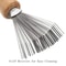 Hair Brush Cleaner Tool Metal Rake With Wooden Handle For Lint Hair Dust Removal 4