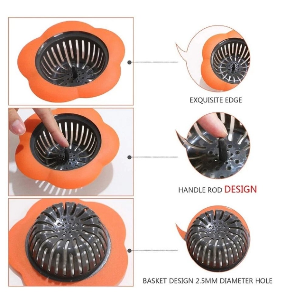 Sink Drain Strainers Durable Plastic Kitchen Food Catchers For Effortless Drain Cleaning 2