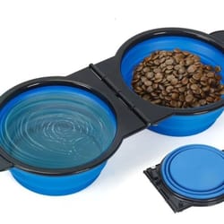collapsible dog bowl portable silicone travel bowl ideal for food & water on the go