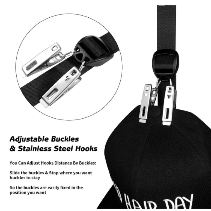 Baseball Cap Organizer Rack Convenient Closet Door Hanger For Storage 3