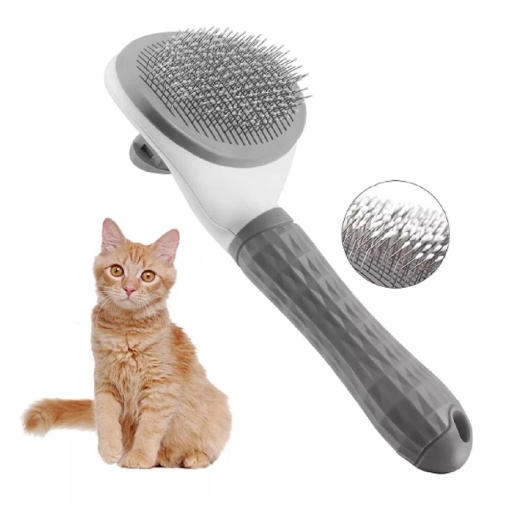 Pet Hair Remover Brush SelfCleaning Deshedding Comb For Dogs Cats Grooming Tool For Shedding Contr 0