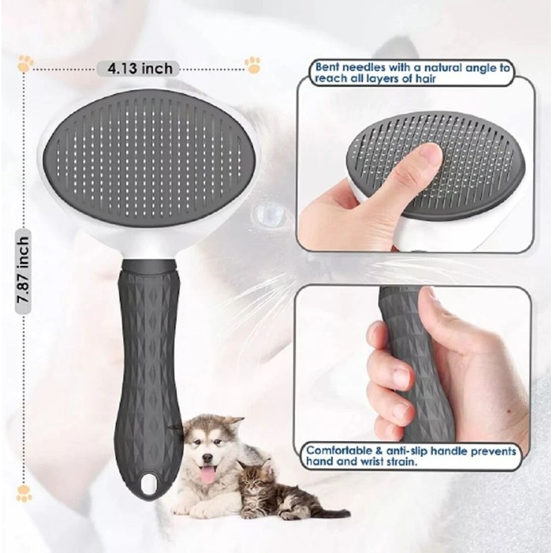 Pet Hair Remover Brush SelfCleaning Deshedding Comb For Dogs Cats Grooming Tool For Shedding Contr 1