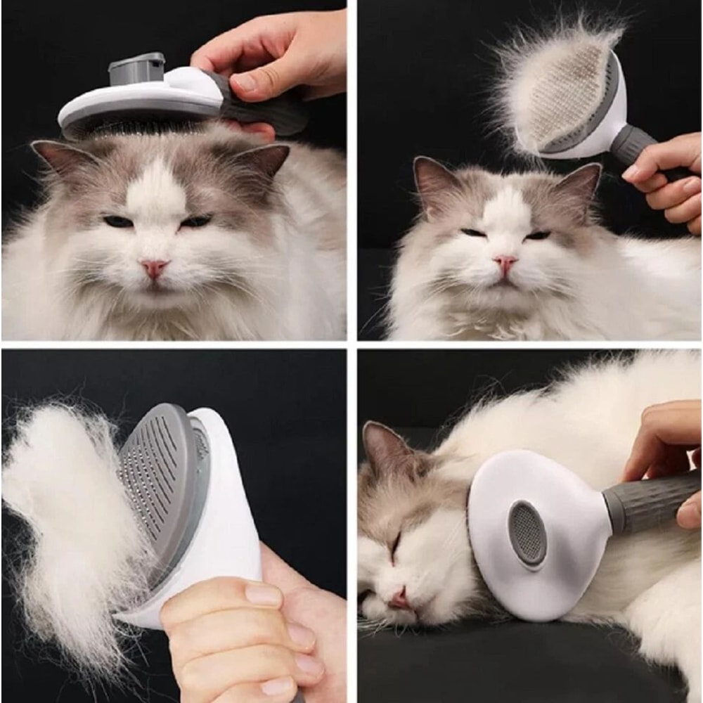 Pet Hair Remover Brush SelfCleaning Deshedding Comb For Dogs Cats Grooming Tool For Shedding Contr 5