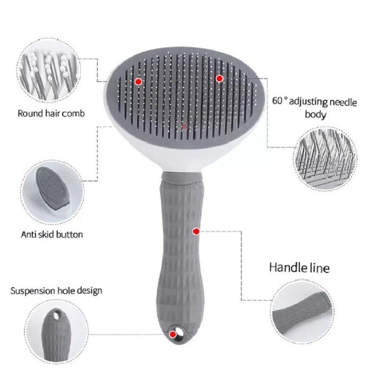 Pet Hair Remover Brush SelfCleaning Deshedding Comb For Dogs Cats Grooming Tool For Shedding Contr 6