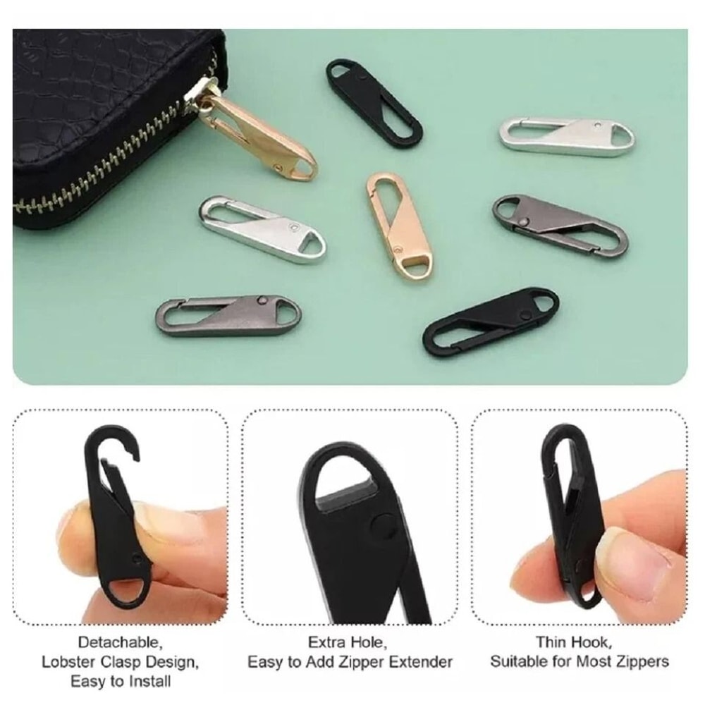 Zipper Pull Repair Kit Instant Zipper Tab Replacements For Bags Jackets And Luggage 4