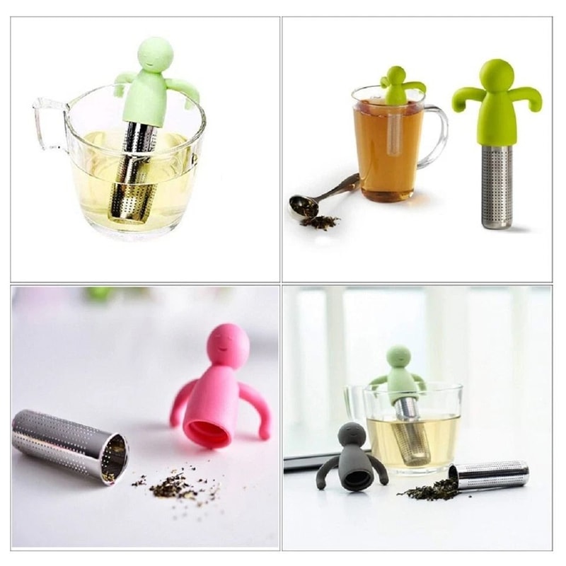 Loose Leaf Tea Infuser Stainless Steel Mesh Strainer With Silicone Handle Premium Tea Filter Set 6