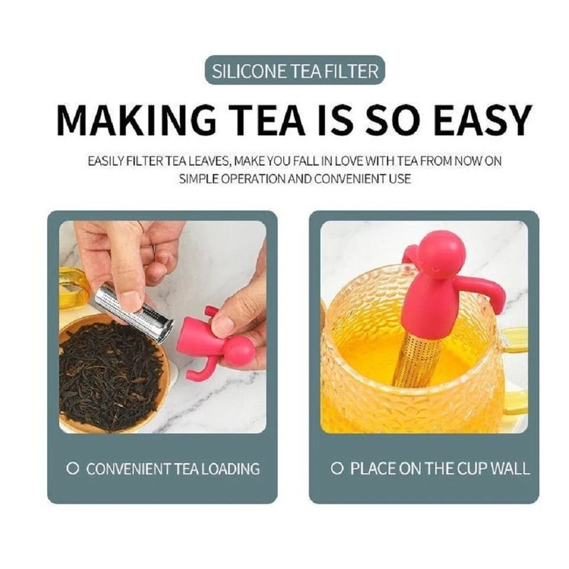 Loose Leaf Tea Infuser Stainless Steel Mesh Strainer With Silicone Handle Premium Tea Filter Set 7