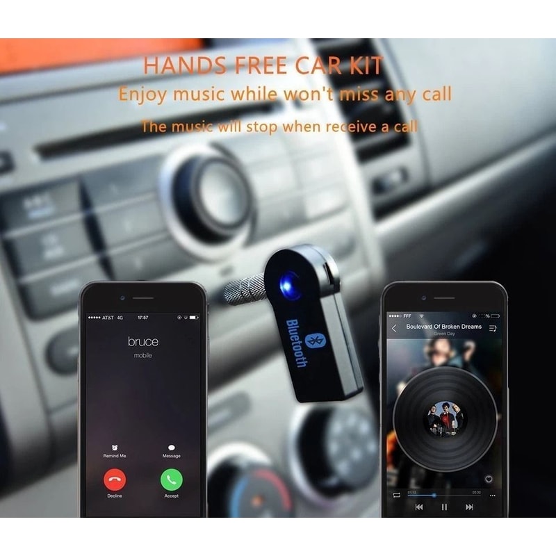 Bluetooth AUX Adapter Wireless Music Receiver For Car Home Stereo 1