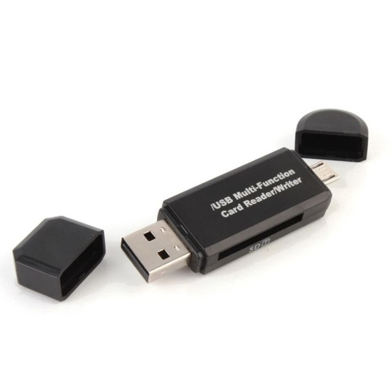 Micro USB OTG Card Reader And USB Hub Adapter For Android SDMicroSD Support 3