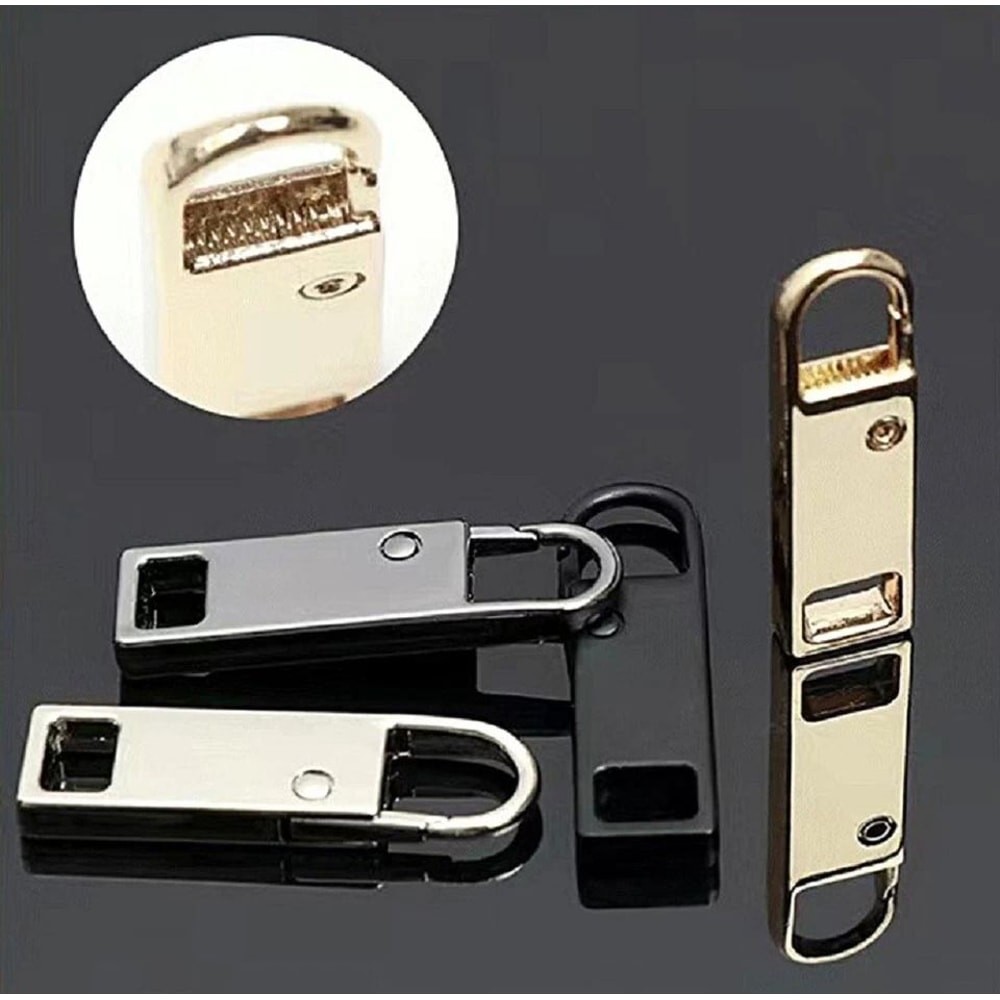 Metal Zipper Pull Tab Extenders For Bags Jackets Luggage Easy Repair Kit 2