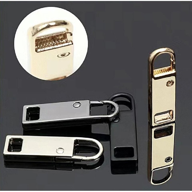 Metal Zipper Pull Tab Extenders For Bags Jackets Luggage Easy Repair Kit 2