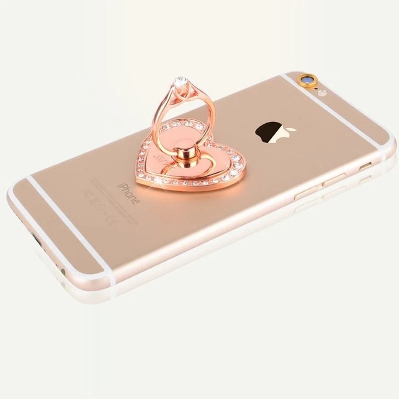 Heart Ring Phone Holder Rotating Finger Grip Stand For Smartphones 2