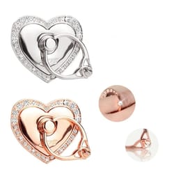 heart ring phone holder rotating finger grip stand for smartphones
