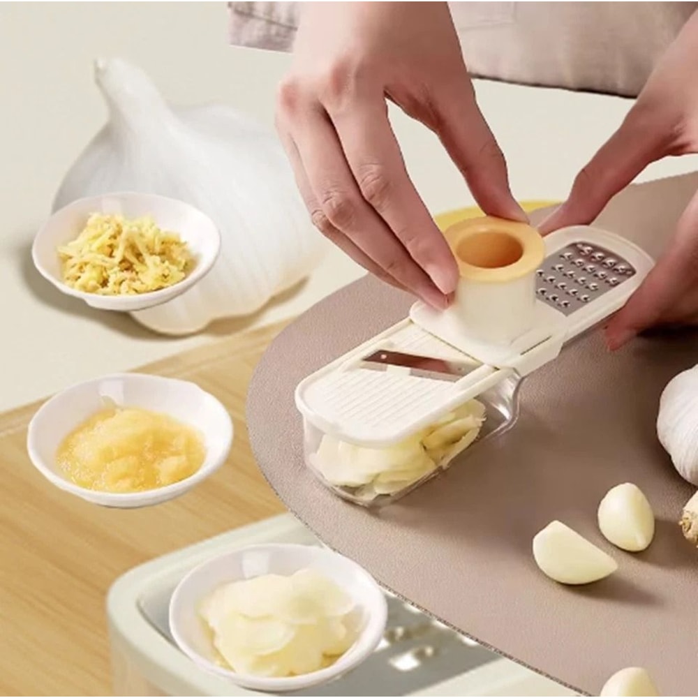 Ginger Garlic Slicer Grater Mandoline With Hand Guard Easy Grip Kitchen Tool For Effortless Slicin 1