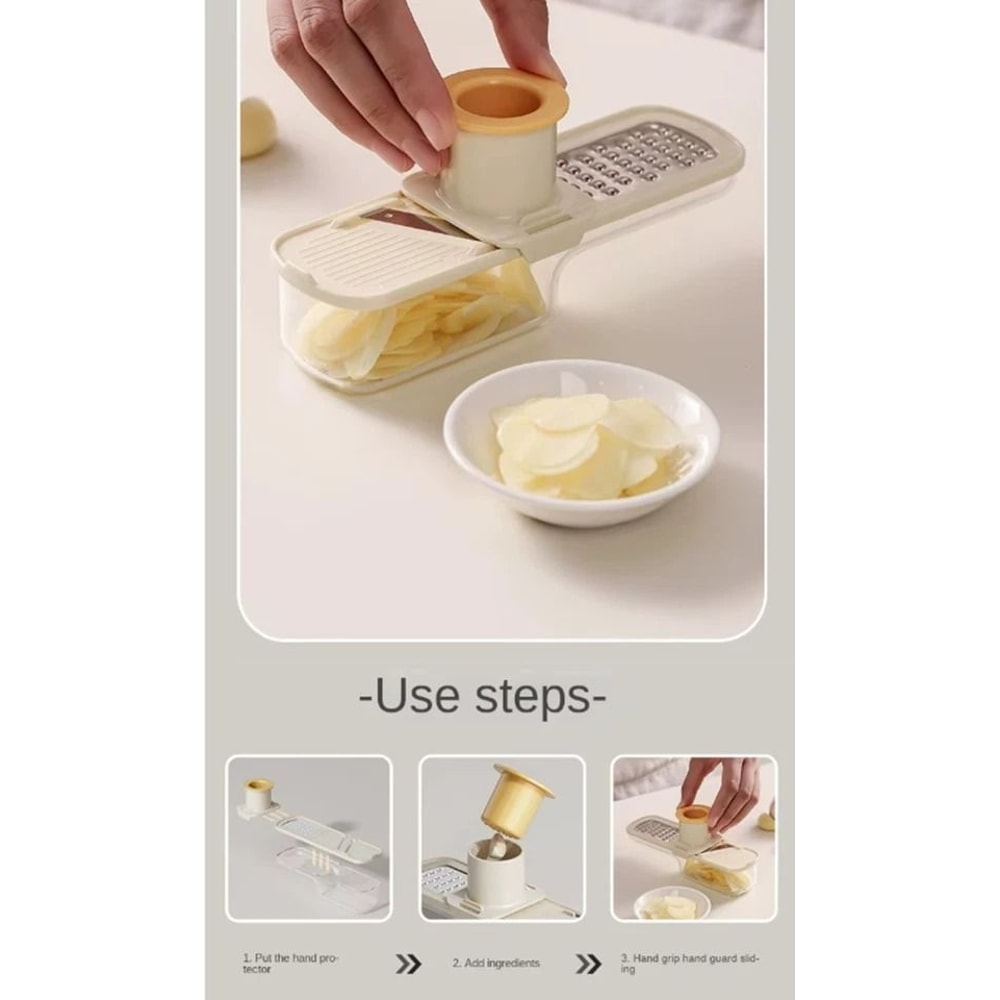 Ginger Garlic Slicer Grater Mandoline With Hand Guard Easy Grip Kitchen Tool For Effortless Slicin 4