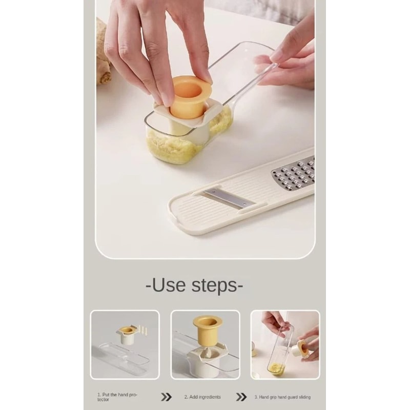 Ginger Garlic Slicer Grater Mandoline With Hand Guard Easy Grip Kitchen Tool For Effortless Slicin 5