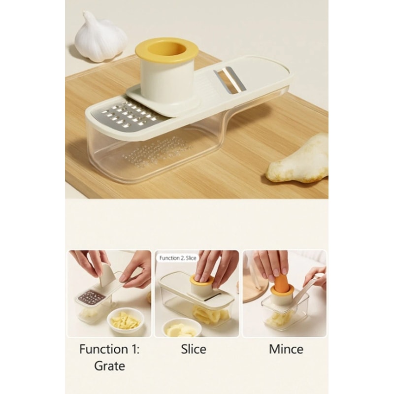 Ginger Garlic Slicer Grater Mandoline With Hand Guard Easy Grip Kitchen Tool For Effortless Slicin 8