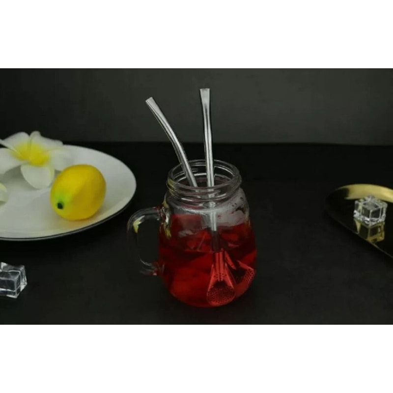 Stainless Steel Reusable Drinking Straws Set With Filter Spoon Cleaning Brushes EcoFriendly Durabl 3