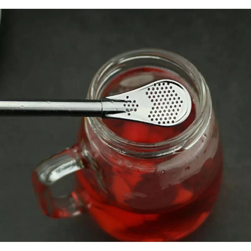 Stainless Steel Reusable Drinking Straws Set With Filter Spoon Cleaning Brushes EcoFriendly Durabl 4