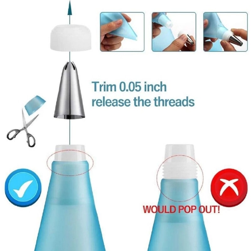 Cake Decorating Kit Piping Bag Icing Tips Set For Cupcake And Pastry Baking DIY 1