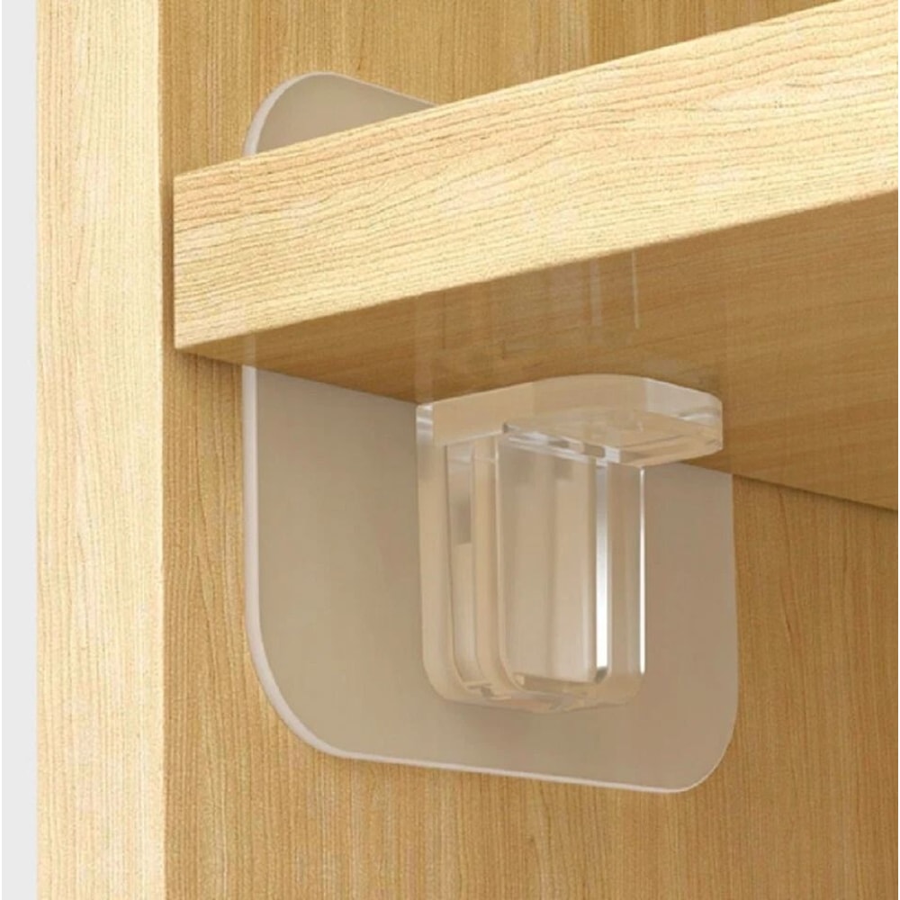 Heavy Duty SelfAdhesive Shelf Support Pegs Partition Clips For Durable Organization 0