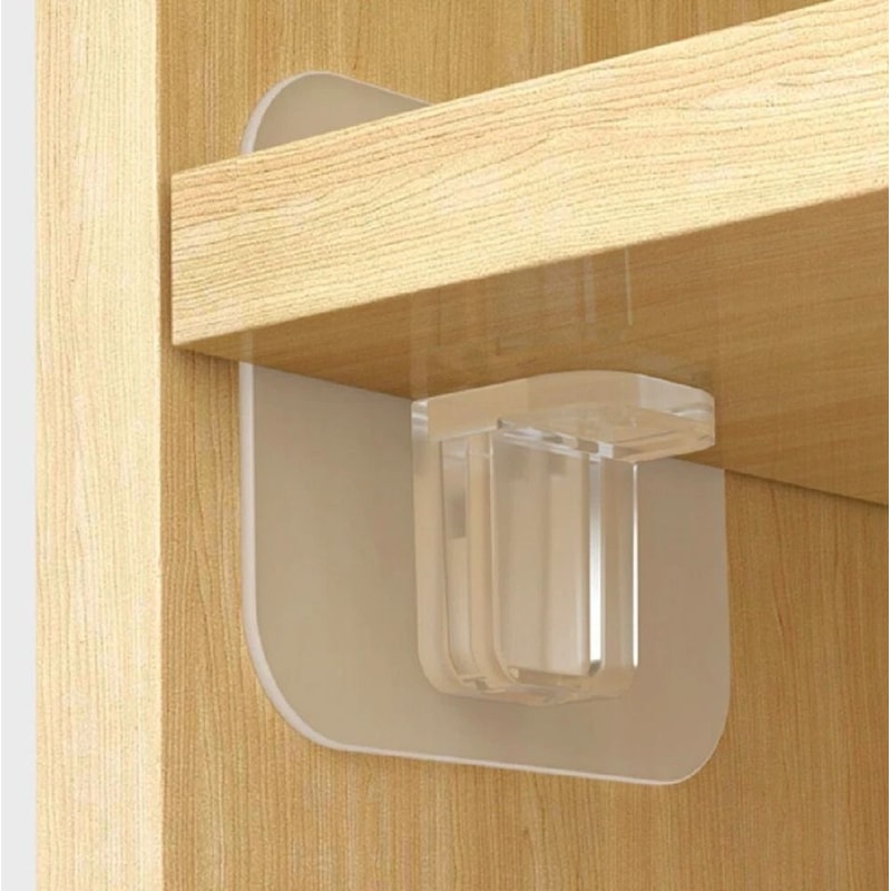 Heavy Duty SelfAdhesive Shelf Support Pegs Partition Clips For Durable Organization 0