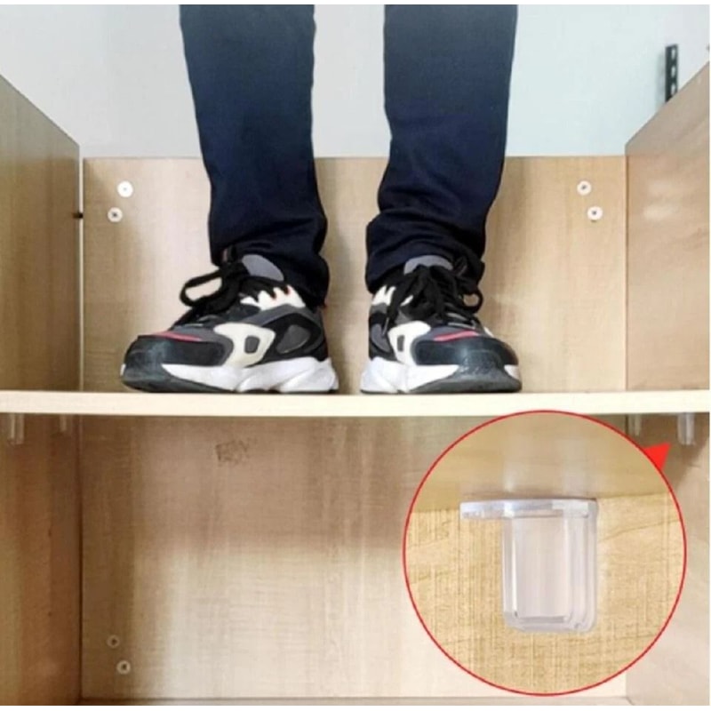 Heavy Duty SelfAdhesive Shelf Support Pegs Partition Clips For Durable Organization 2