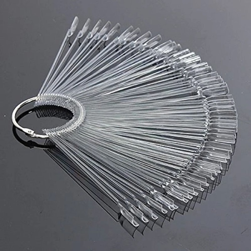 Nail Swatch Sticks Fan Shape Color Display Tips For Gel Polish Art 6