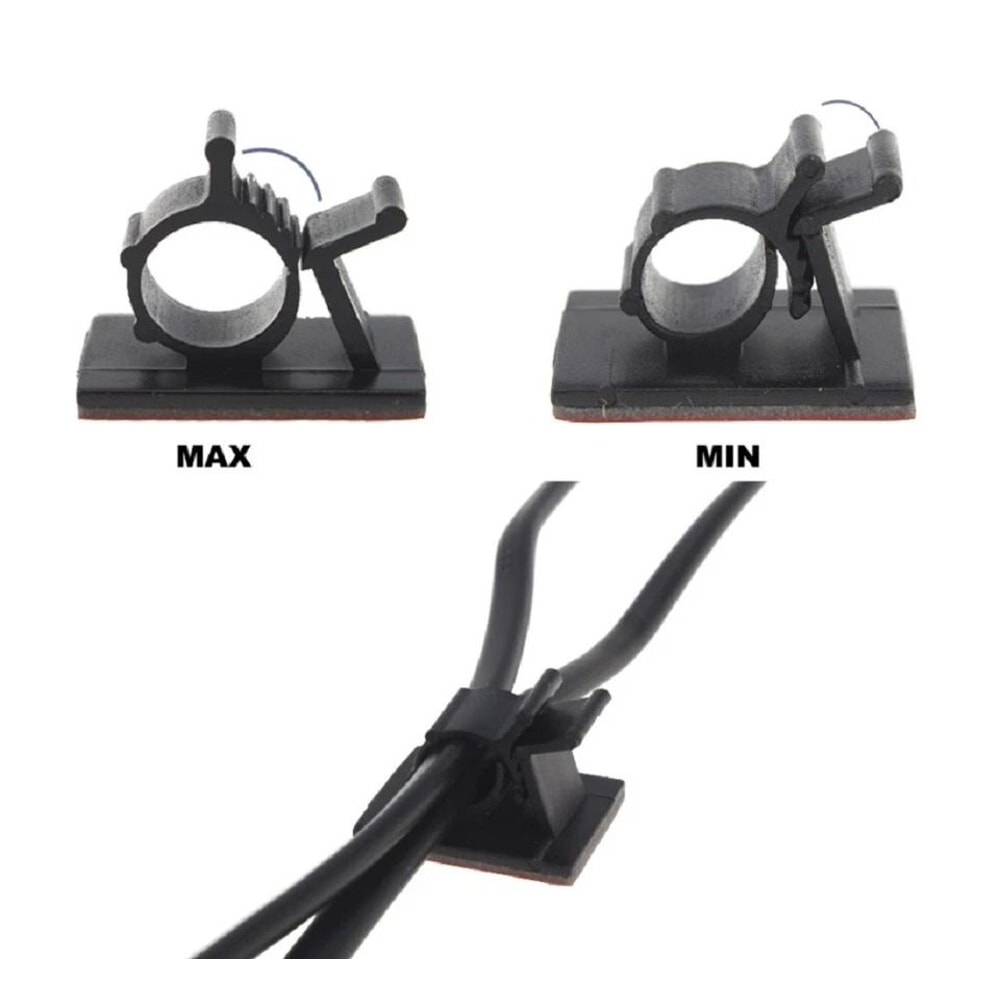 Self Adhesive Cable Clips For Cord Wire Organization Desk Wall Home Use 3