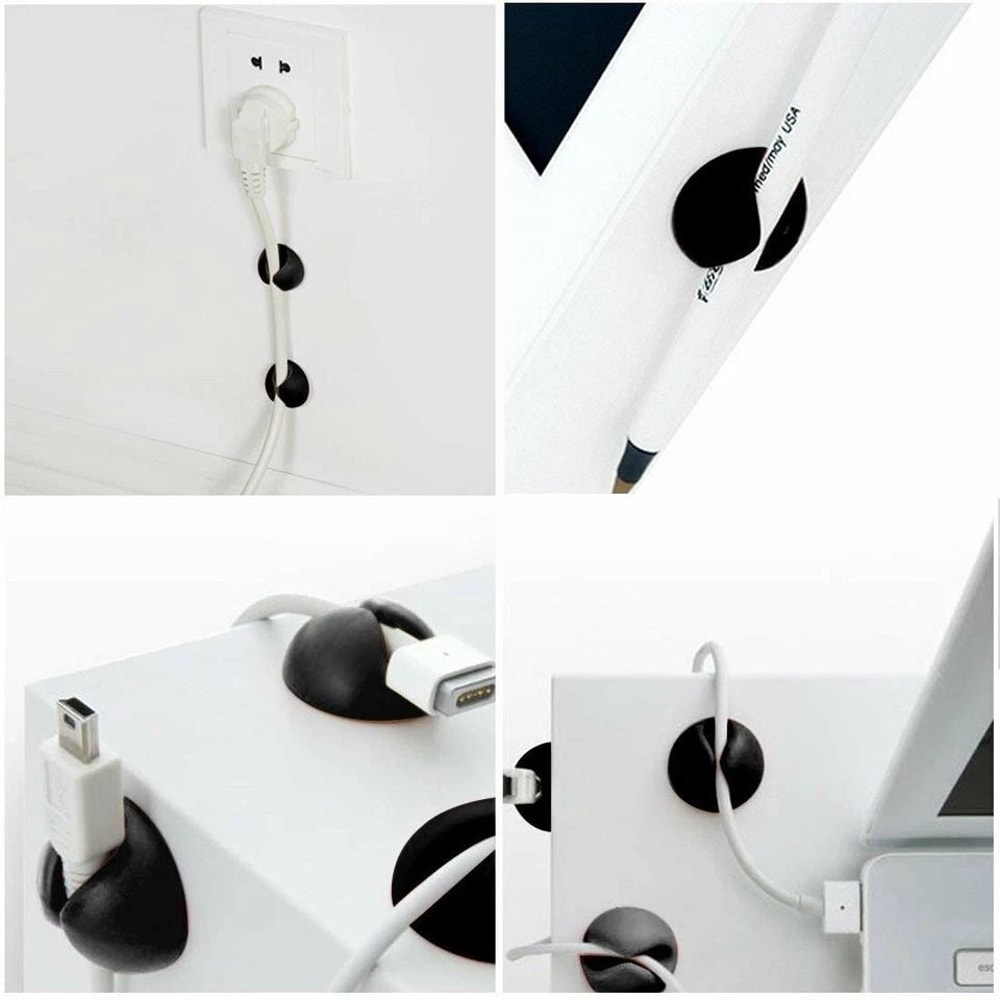 Cable Organizer Reel Set Cord Winder Clips For Desk And Charger Management 2