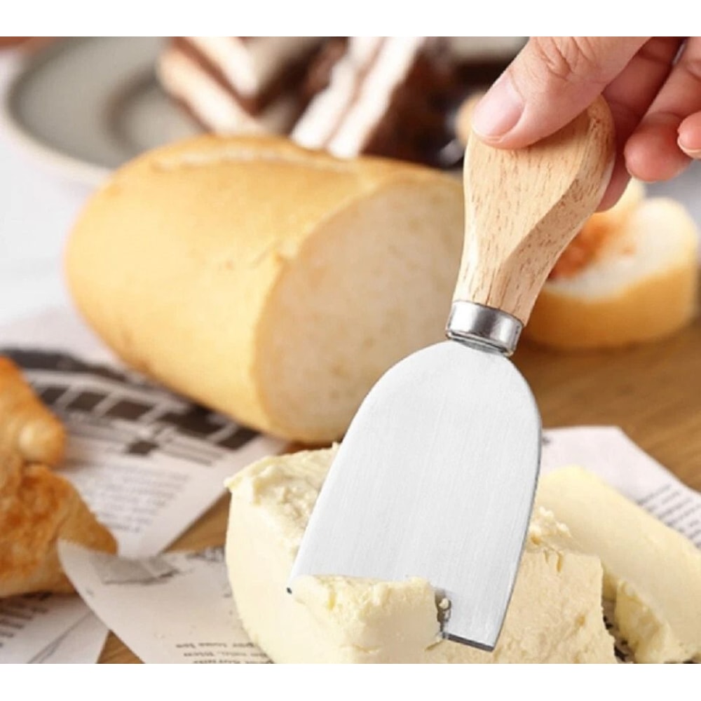 Cheese Knife Set Stainless Steel Cutters With Wooden Handles For Serving Platters 1
